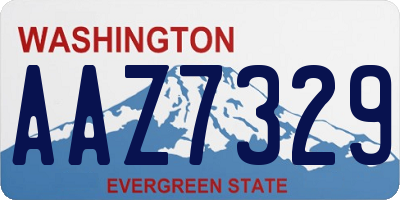 WA license plate AAZ7329
