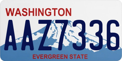 WA license plate AAZ7336