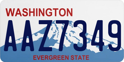 WA license plate AAZ7349