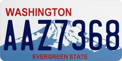 WA license plate AAZ7368