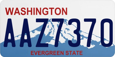 WA license plate AAZ7370