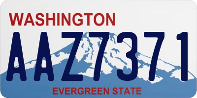 WA license plate AAZ7371