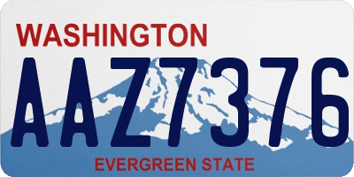 WA license plate AAZ7376