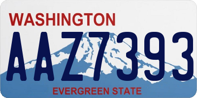 WA license plate AAZ7393