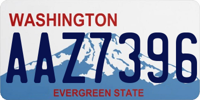 WA license plate AAZ7396