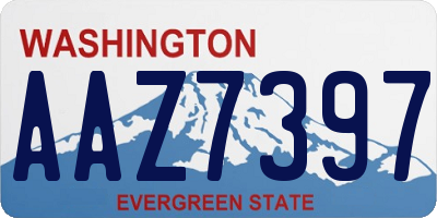 WA license plate AAZ7397