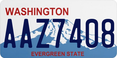 WA license plate AAZ7408