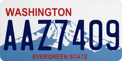 WA license plate AAZ7409