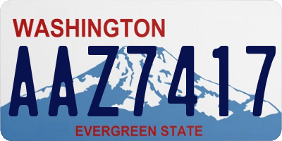 WA license plate AAZ7417