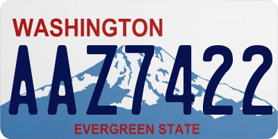 WA license plate AAZ7422