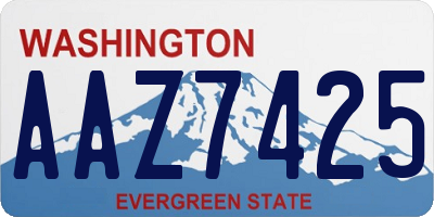 WA license plate AAZ7425