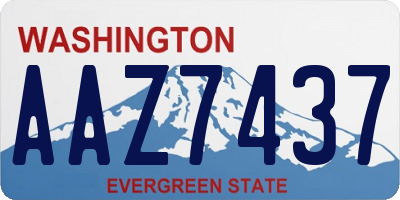 WA license plate AAZ7437