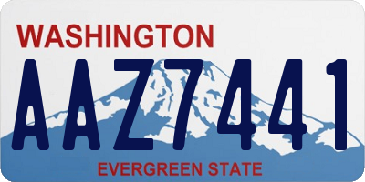 WA license plate AAZ7441