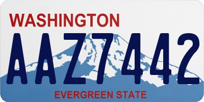 WA license plate AAZ7442