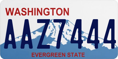 WA license plate AAZ7444