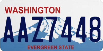 WA license plate AAZ7448