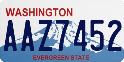 WA license plate AAZ7452