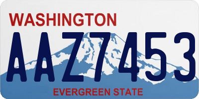 WA license plate AAZ7453