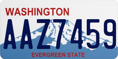 WA license plate AAZ7459
