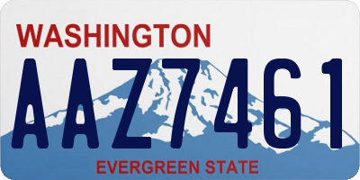 WA license plate AAZ7461