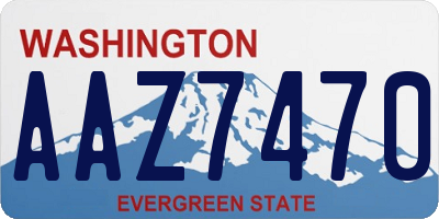 WA license plate AAZ7470