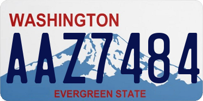 WA license plate AAZ7484