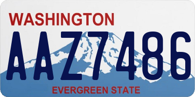 WA license plate AAZ7486