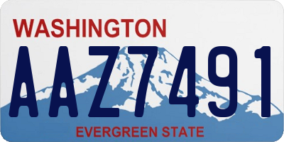 WA license plate AAZ7491