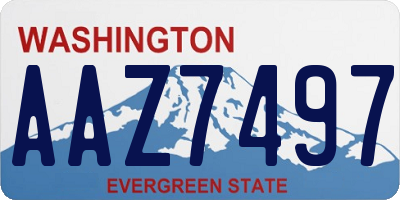 WA license plate AAZ7497