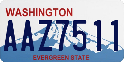 WA license plate AAZ7511