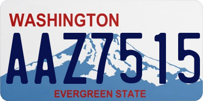 WA license plate AAZ7515