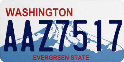 WA license plate AAZ7517