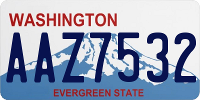 WA license plate AAZ7532