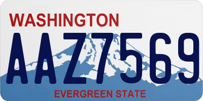 WA license plate AAZ7569