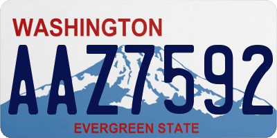 WA license plate AAZ7592