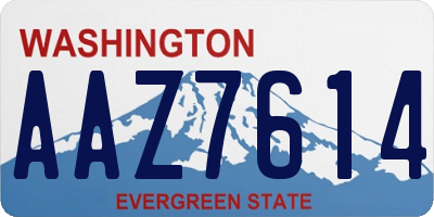 WA license plate AAZ7614