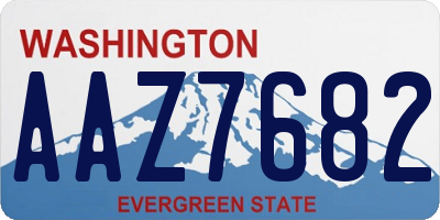 WA license plate AAZ7682