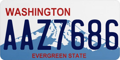 WA license plate AAZ7686
