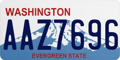 WA license plate AAZ7696