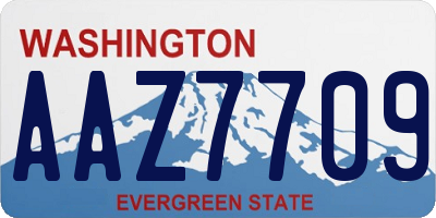 WA license plate AAZ7709