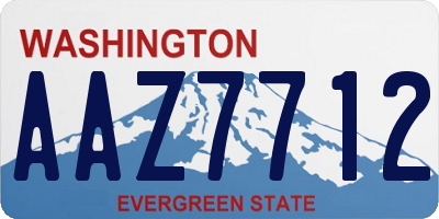 WA license plate AAZ7712