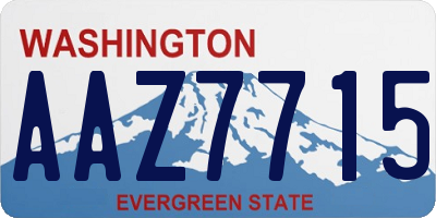 WA license plate AAZ7715