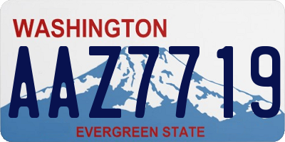 WA license plate AAZ7719
