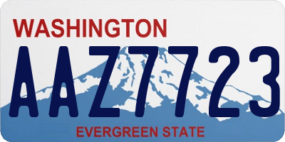WA license plate AAZ7723
