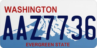 WA license plate AAZ7736