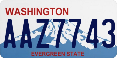 WA license plate AAZ7743