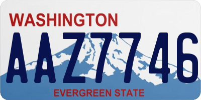 WA license plate AAZ7746