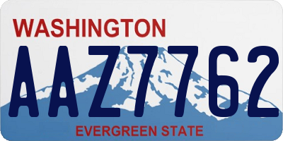 WA license plate AAZ7762