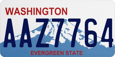WA license plate AAZ7764