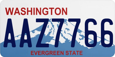 WA license plate AAZ7766
